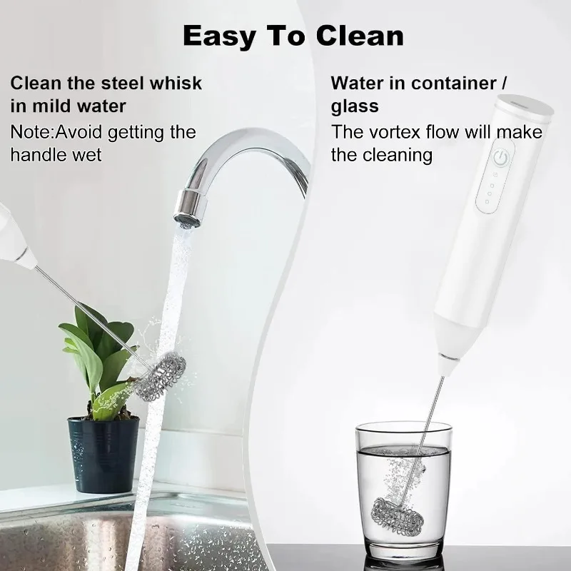 Rechargeable Milk Frother – 3-Speed Handheld Foam Maker for Coffee, Latte & More | USB Powered - Image 5