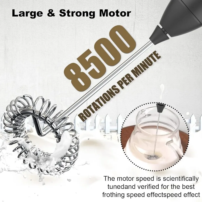 Rechargeable Milk Frother – 3-Speed Handheld Foam Maker for Coffee, Latte & More | USB Powered - Image 3